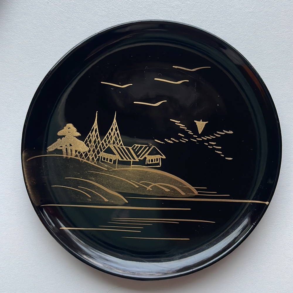 Vintage Laquerware Coaster Set - Picture 3 of 11